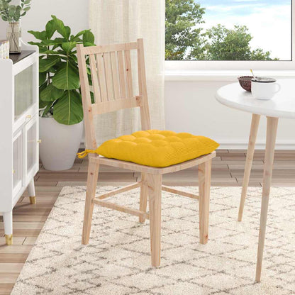 Zitkussens 4 pcs Lichtgeel 40 x 40 x 6 cm Katoen Stof
