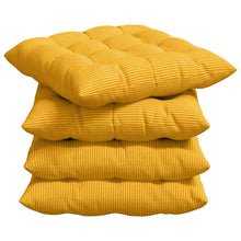 Zitkussens 4 pcs Lichtgeel 40 x 40 x 6 cm Katoen Stof