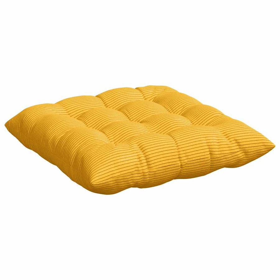 Zitkussens 4 pcs Lichtgeel 40 x 40 x 6 cm Katoen Stof