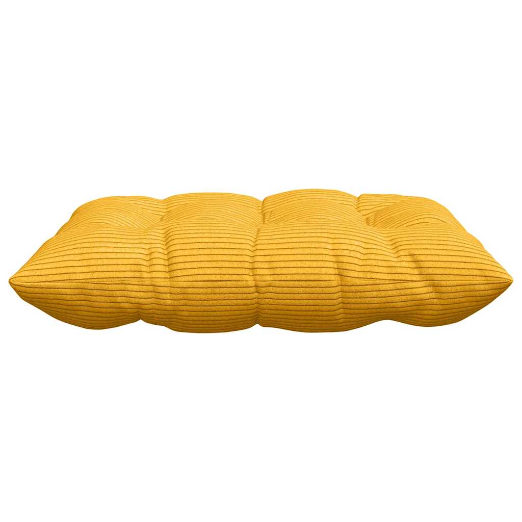 Zitkussens 4 pcs Lichtgeel 40 x 40 x 6 cm Katoen Stof