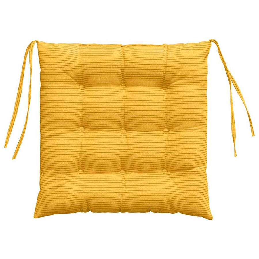 Zitkussens 4 pcs Lichtgeel 40 x 40 x 6 cm Katoen Stof