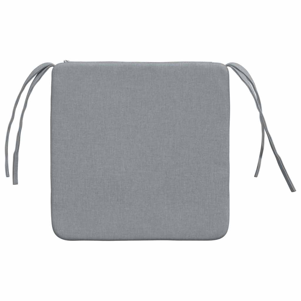 Zitkussens 4 pcs Lichtgrijs 40 x 40 x 3 cm Stof