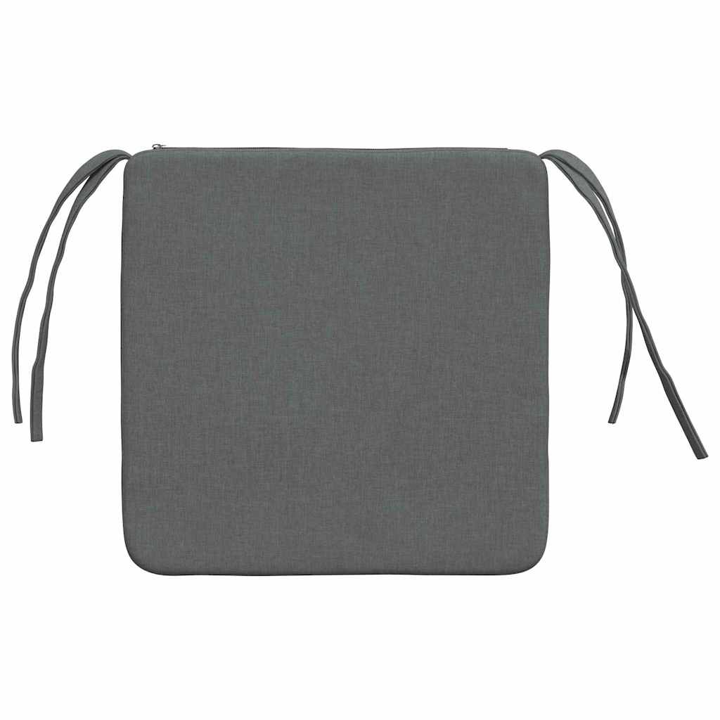 Zitkussens 4 pcs Donkergrijs 40 x 40 x 3 cm Stof