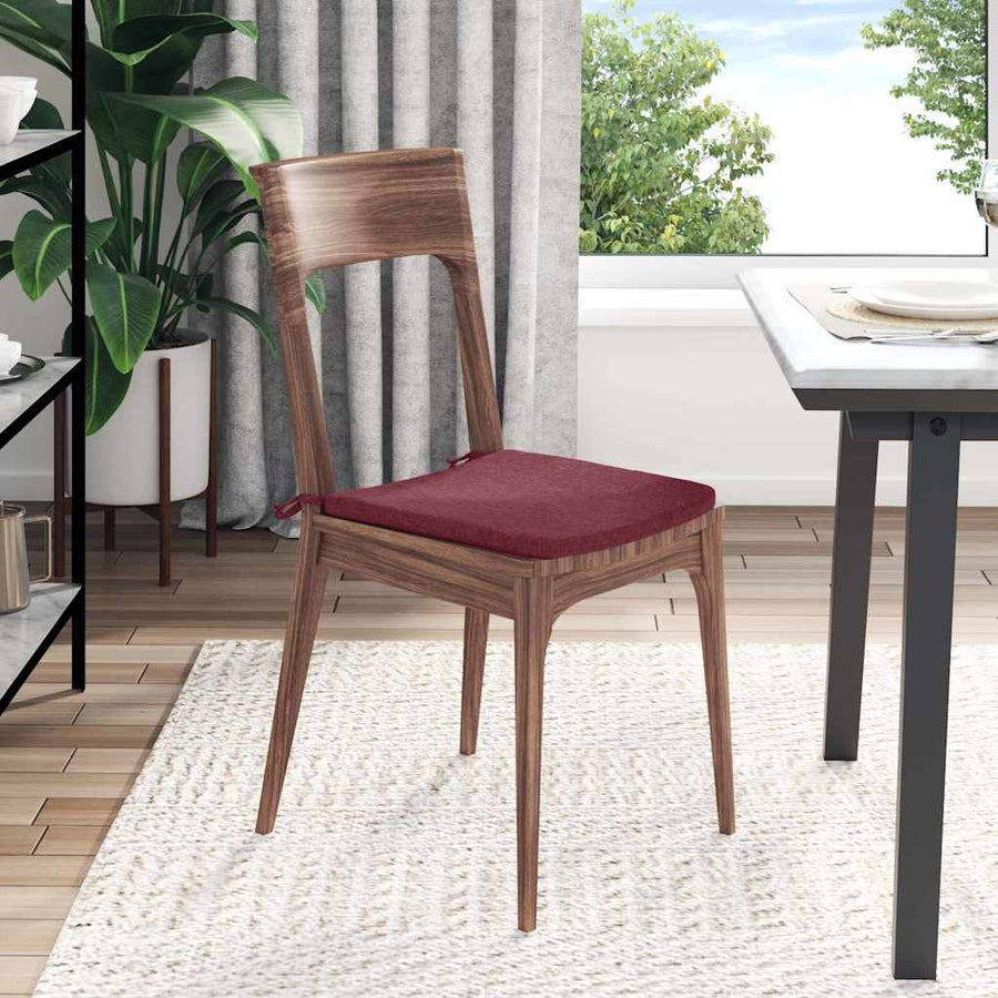Zitkussens 4 pcs Wijnrood 40 x 40 x 3 cm Stof