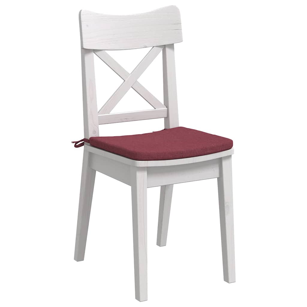 Zitkussens 4 pcs Wijnrood 40 x 40 x 3 cm Stof