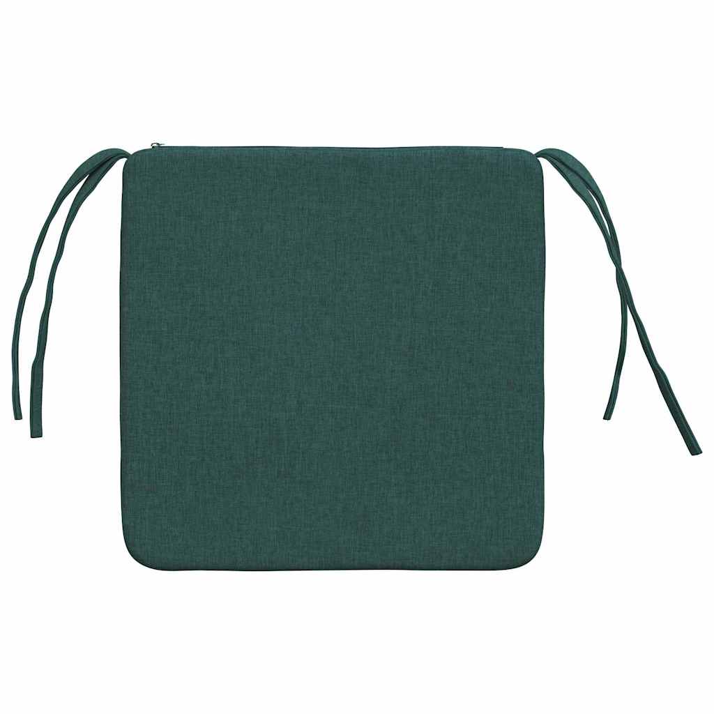 Zitkussens 4 pcs Donkergroen 40 x 40 x 3 cm Stof