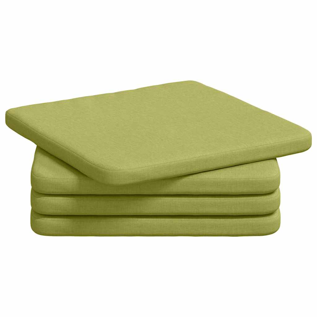 Zitkussens 4 stuks Lichtgroen 40 x 40 x 3 cm Stof