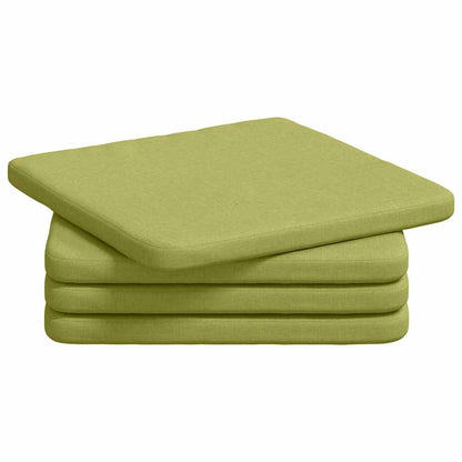 Zitkussens 4 stuks Lichtgroen 40 x 40 x 3 cm Stof