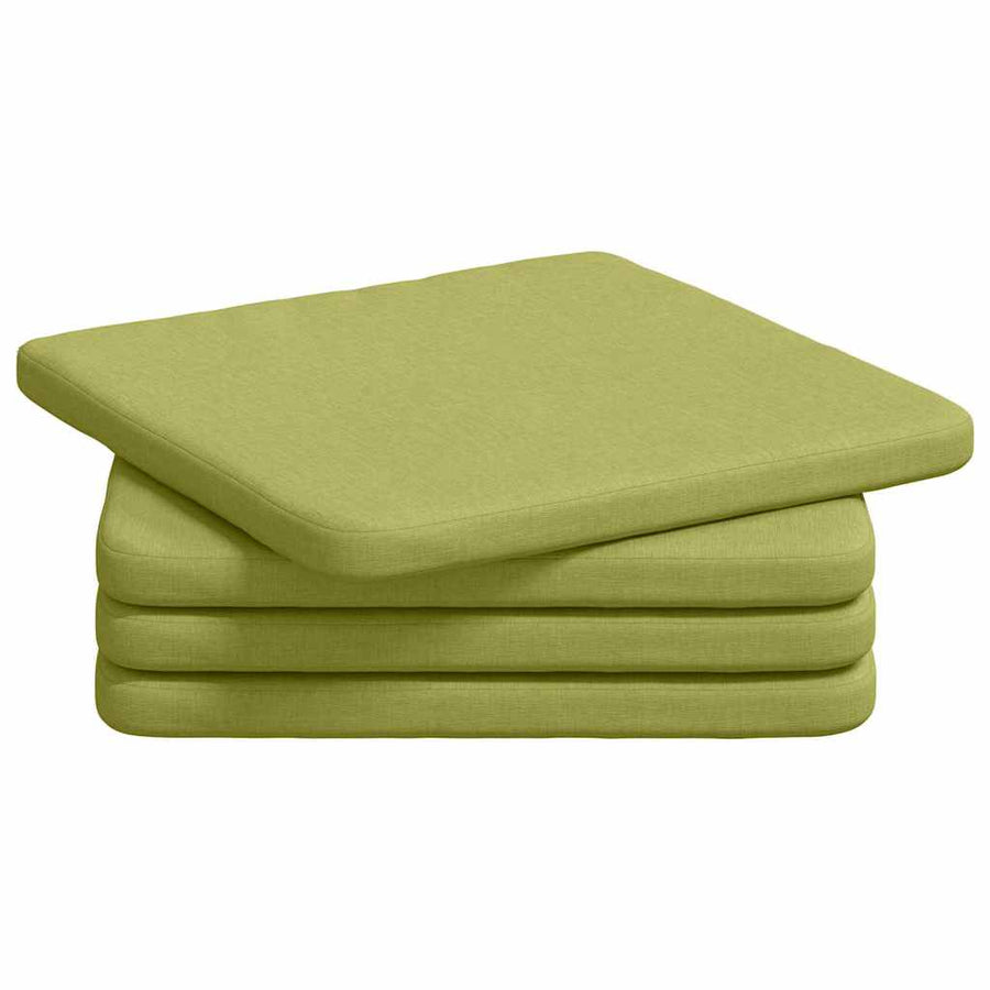 Zitkussens 4 stuks Lichtgroen 40 x 40 x 3 cm Stof