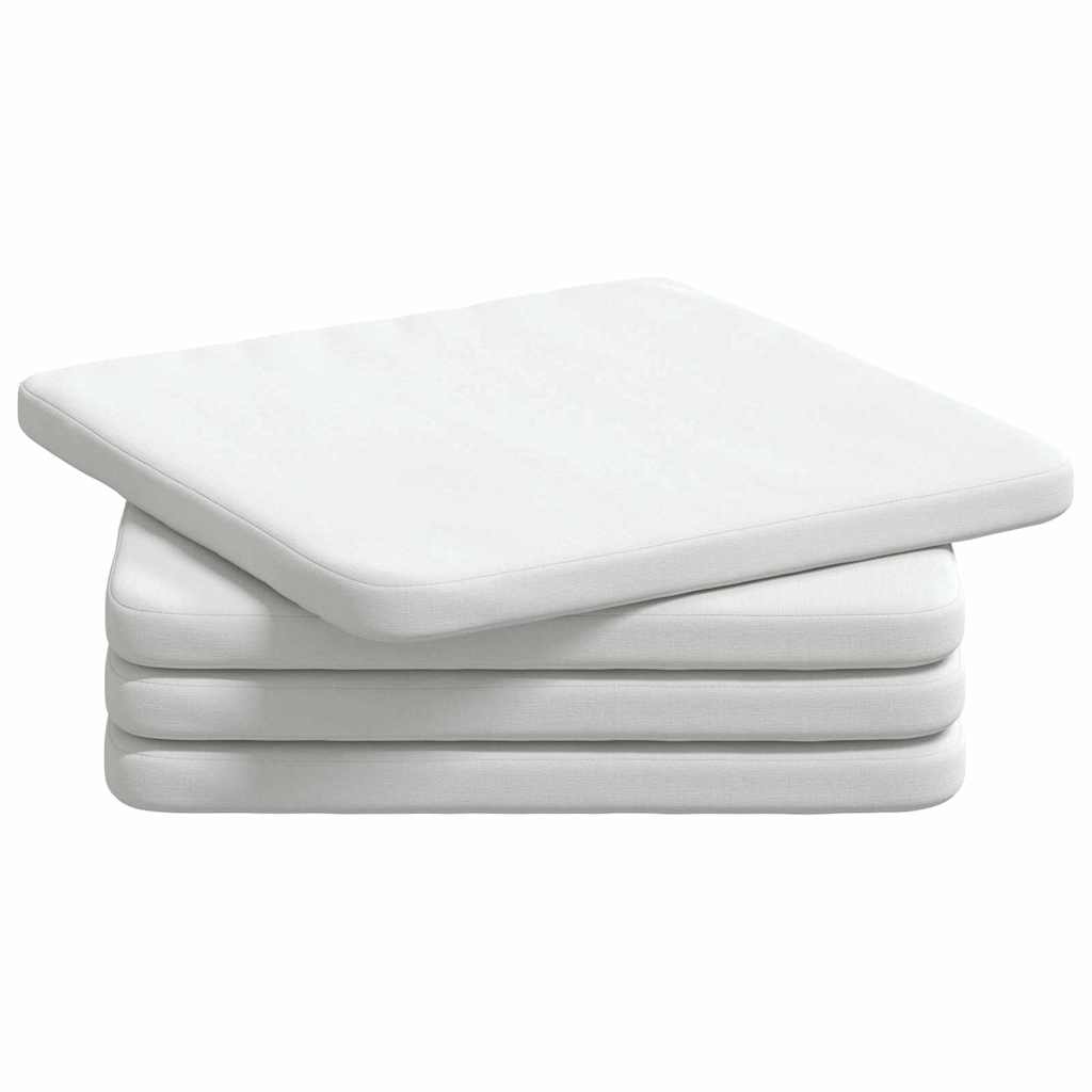 Zitkussens 4 Stuks 40 X 40 X 3 Cm Stof Wit