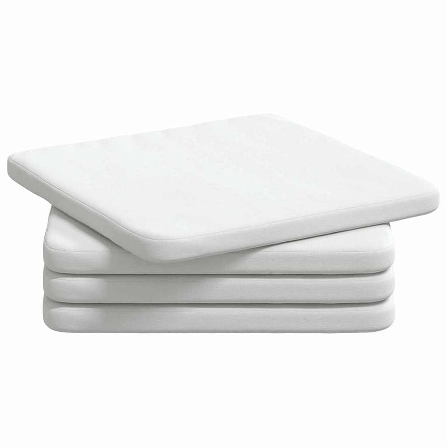 Zitkussens 4 Stuks 40 X 40 X 3 Cm Stof Wit