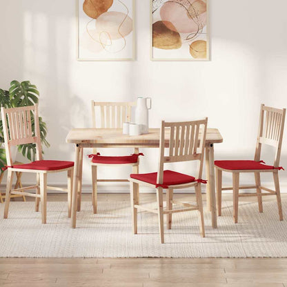 Zitkussens 4 pcs Rood 40 x 40 x 3 cm Stof