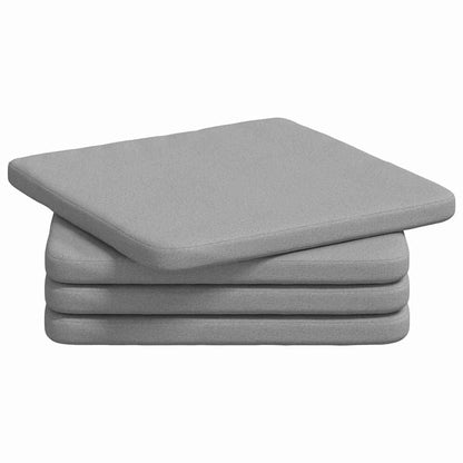 Zitkussens 4 pcs Wolkengrijs 40 x 40 x 3 cm Stof