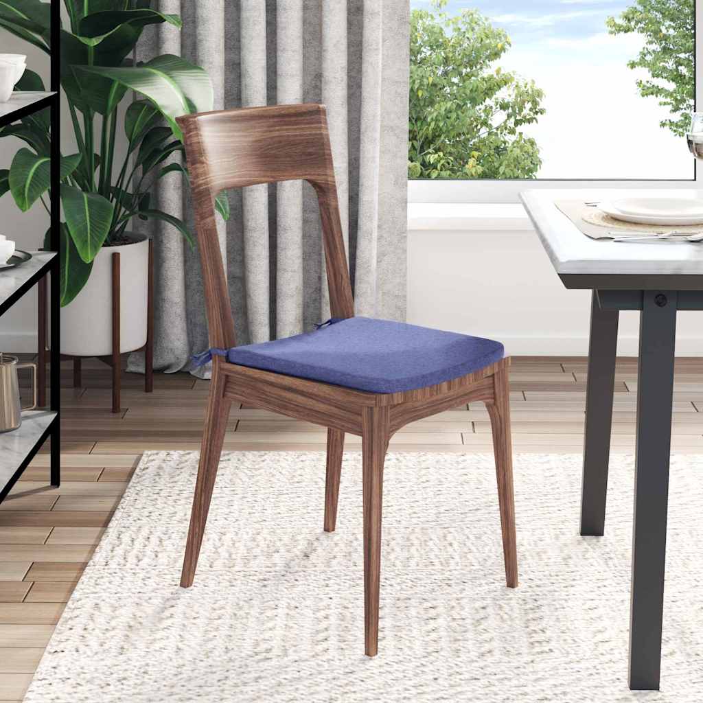 Zitkussens 4 pcs Jeans Blauw 40 x 40 x 3 cm Stof