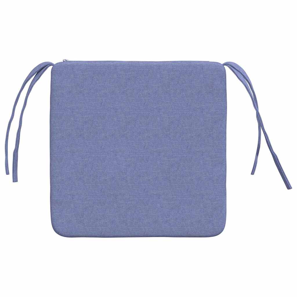 Zitkussens 4 pcs Jeans Blauw 40 x 40 x 3 cm Stof