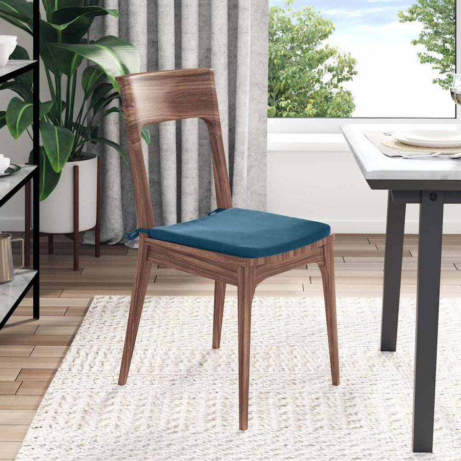 Zitkussens 4 pcs Blauw 40 x 40 x 3 cm Fluweel