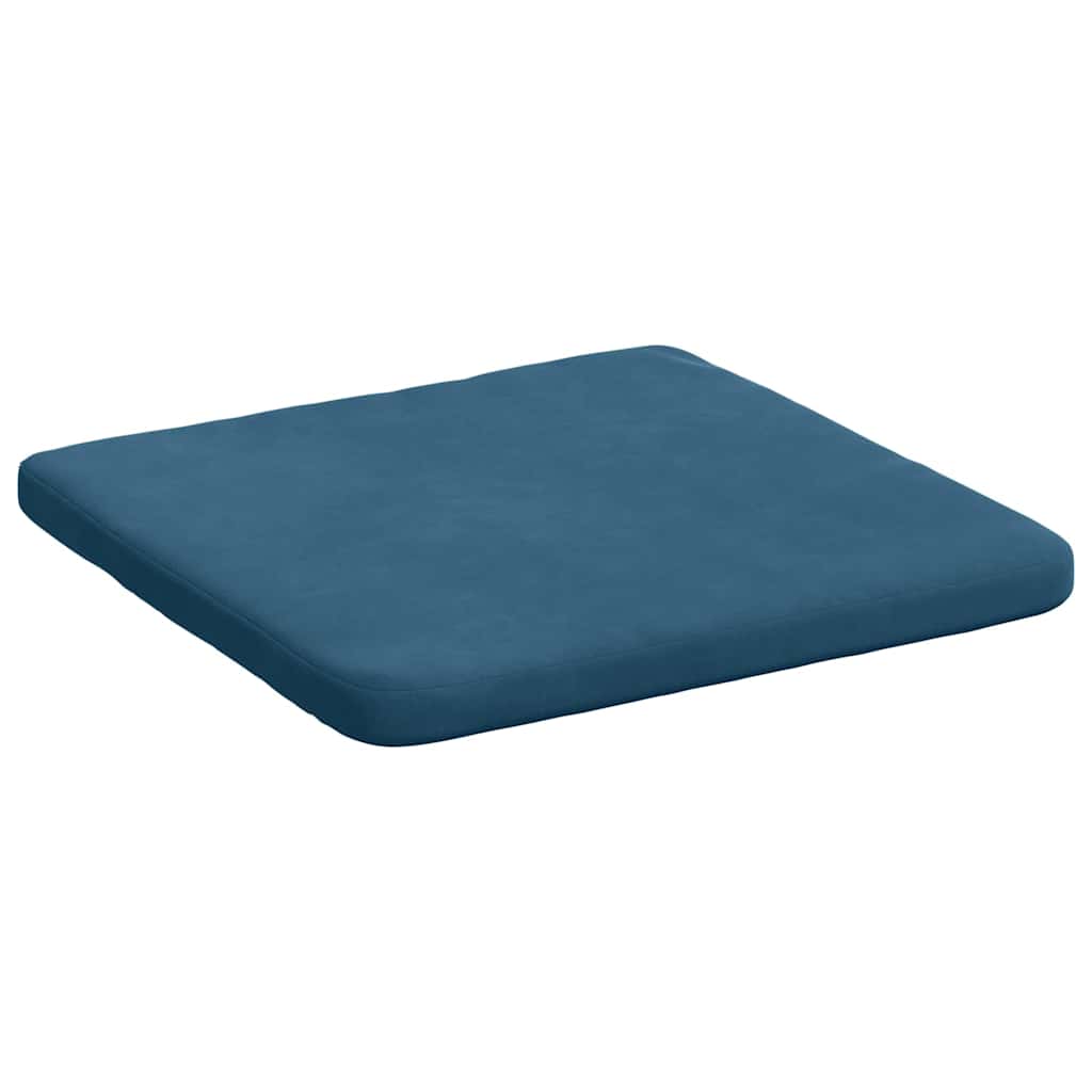 Zitkussens 4 pcs Blauw 40 x 40 x 3 cm Fluweel