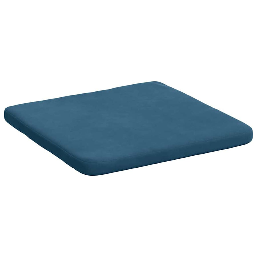 Zitkussens 4 pcs Blauw 40 x 40 x 3 cm Fluweel