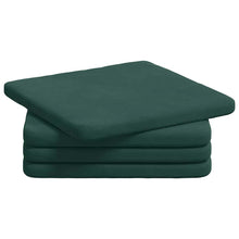 Zitkussens 4 pcs Donkergroen 40 x 40 x 3 cm Fluweel