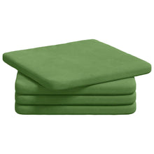 Zitkussens 4 pcs Lichtgroen 40 x 40 x 3 cm Fluweel