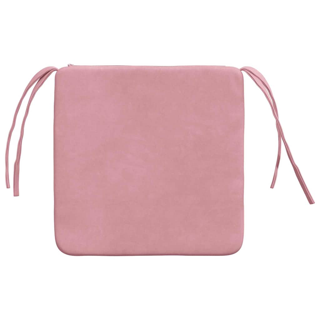 Zitkussens 4 pcs Roze 40 x 40 x 3 cm Fluweel