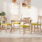 Seat cushions 4 pcs Yellow 40 x 40 x 3 cm Velvet