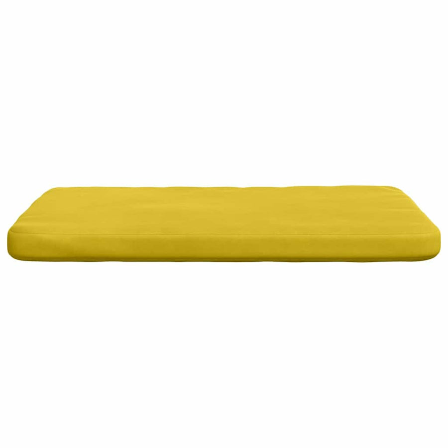 Zitkussens 4 pcs Geel 40 x 40 x 3 cm Fluweel