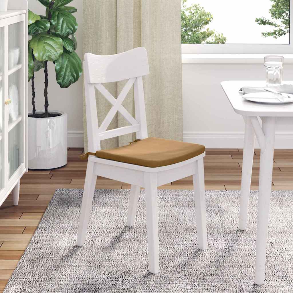 Zitkussens 4 pcs Bruin 40 x 40 x 3 cm Fluweel