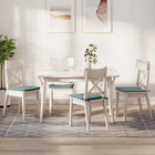 Seat cushions 4 pcs Sea Green 40 x 40 x 3 cm Velvet