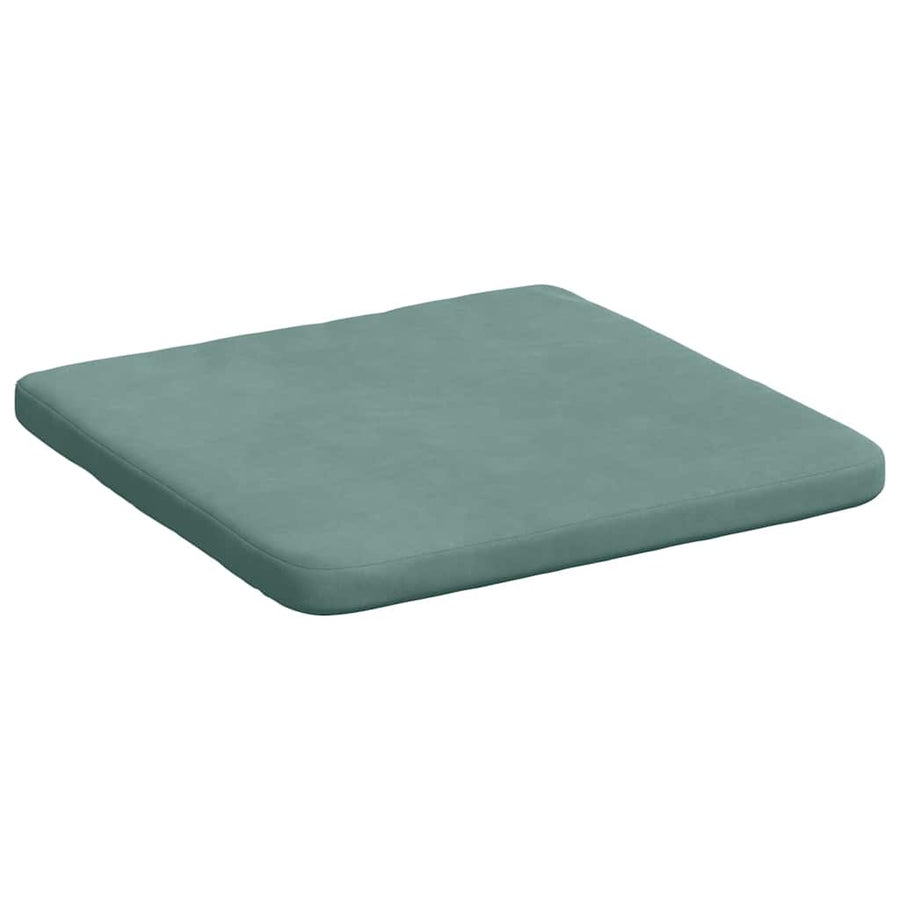 Zitkussens 4 pcs Zeegroen 40 x 40 x 3 cm Fluweel