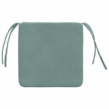 Zitkussens 4 pcs Zeegroen 40 x 40 x 3 cm Fluweel