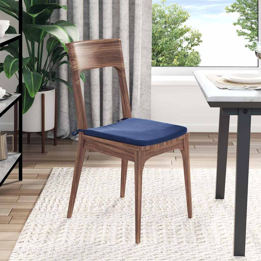 Zitkussens 4 pcs Politieblauw 40 x 40 x 3 cm Fluweel