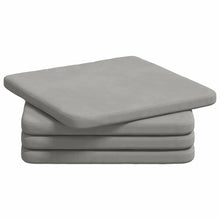 Zitkussens 4 pcs Lichtgrijs 40 x 40 x 3 cm Microvezel Stof