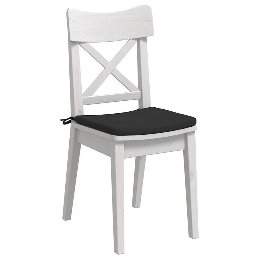 Zitkussens 4 pcs Zwart 40 x 40 x 3 cm Microvezel Stof