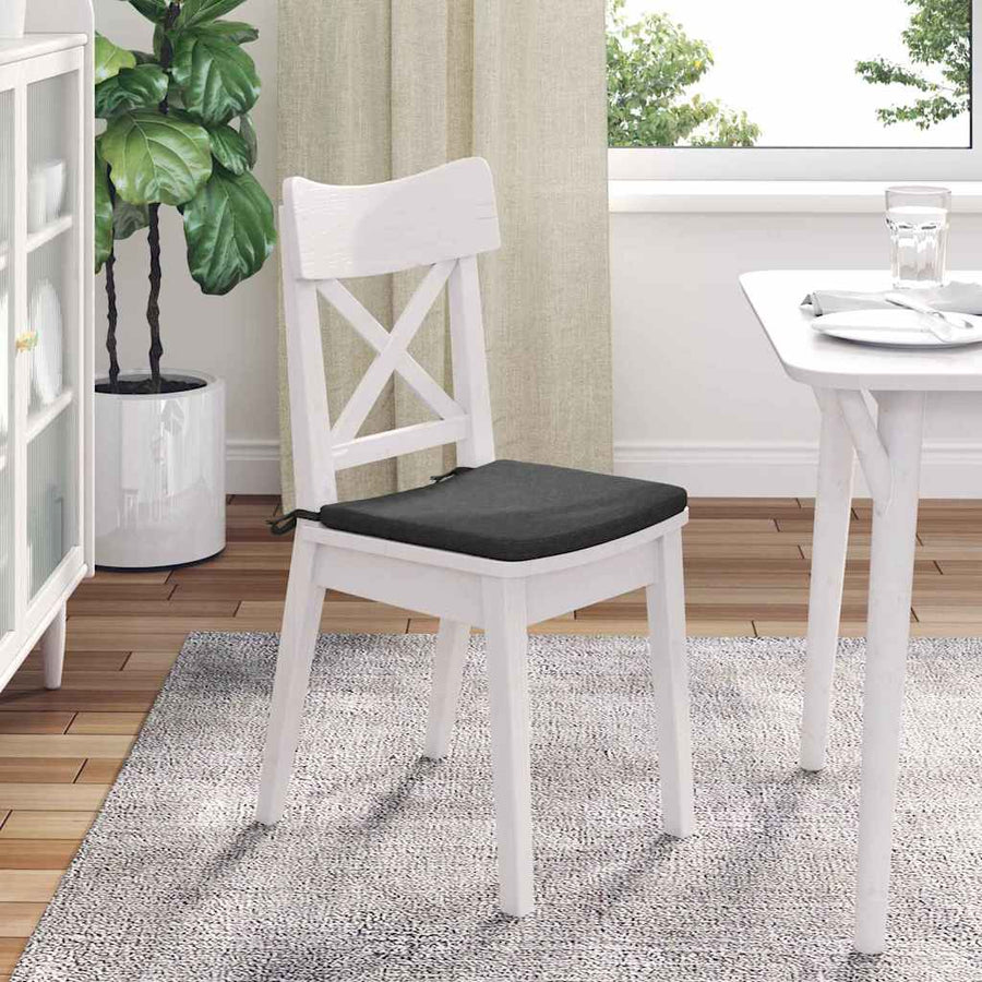 Zitkussens 4 pcs Donkergrijs 40 x 40 x 3 cm Katoen Stof