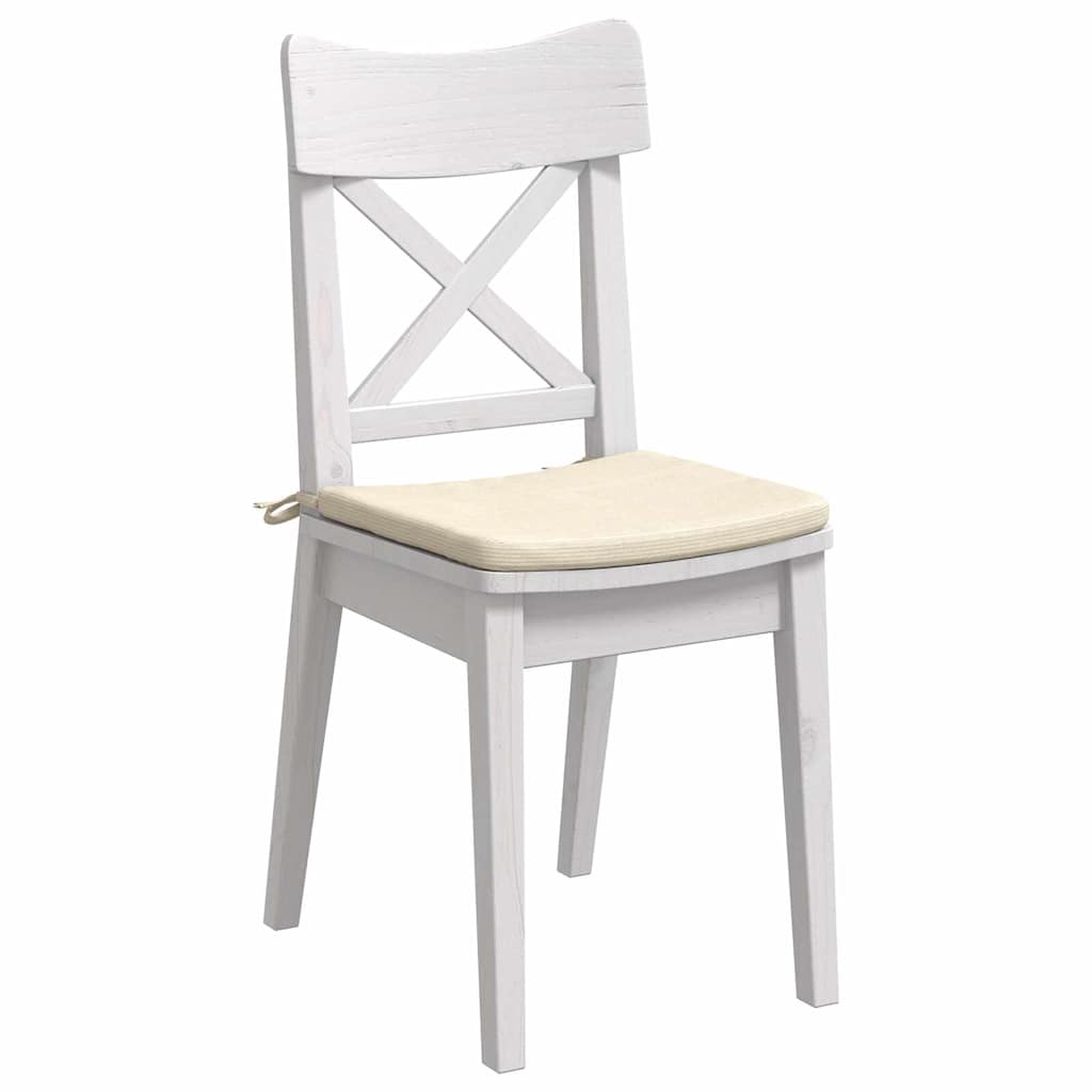 Zitkussens 4 pcs Crème 40 x 40 x 3 cm Katoen Stof