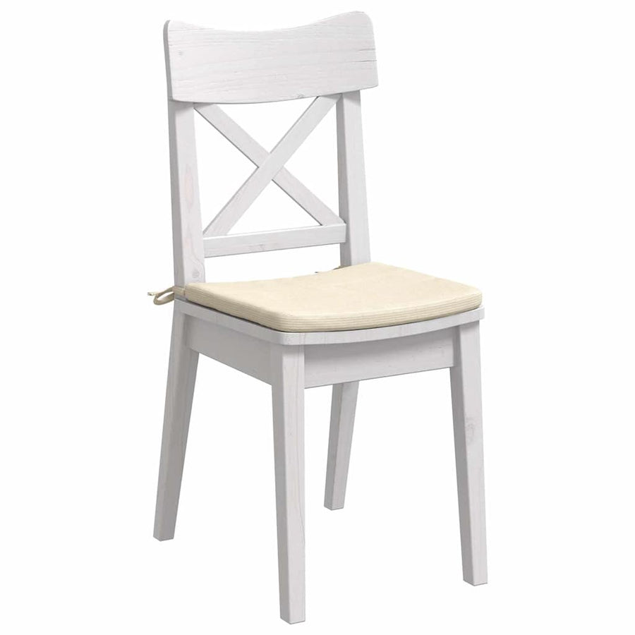 Zitkussens 4 pcs Crème 40 x 40 x 3 cm Katoen Stof