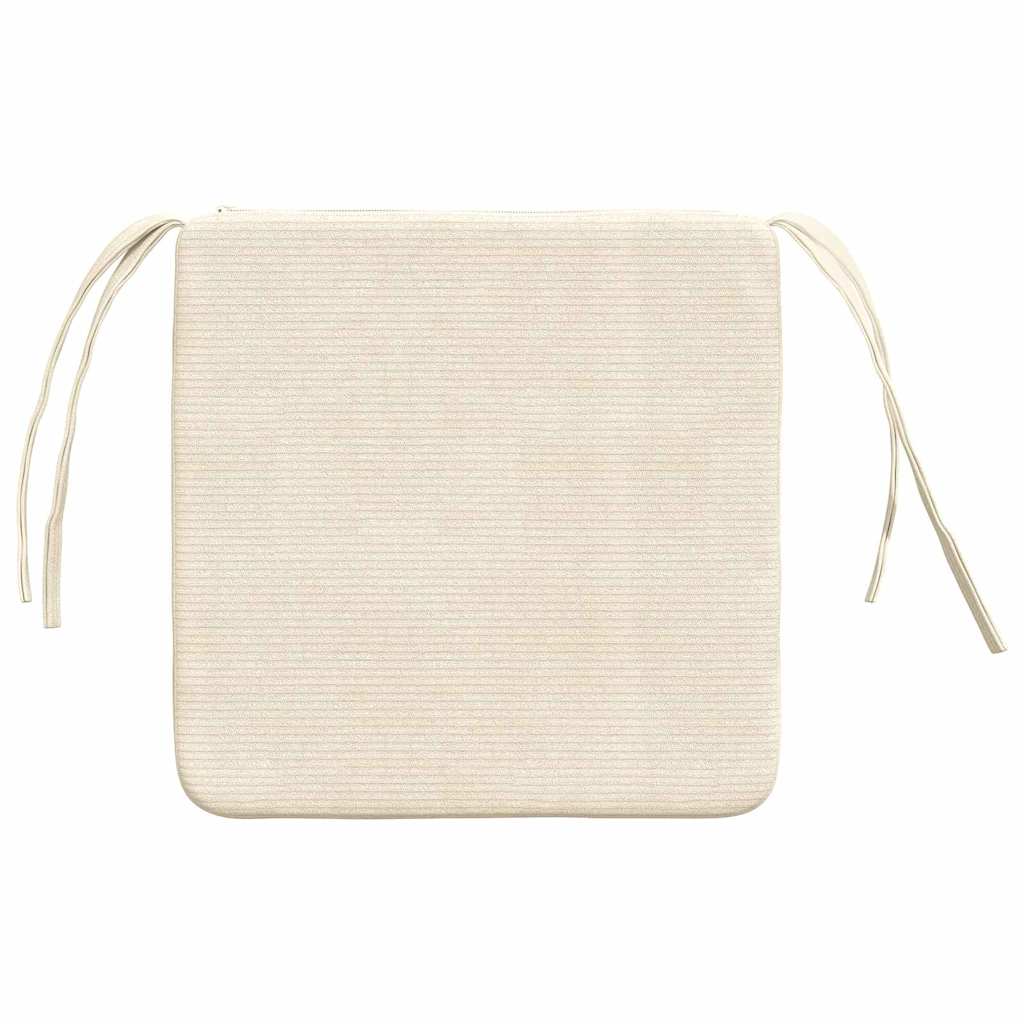 Zitkussens 4 pcs Crème 40 x 40 x 3 cm Katoen Stof