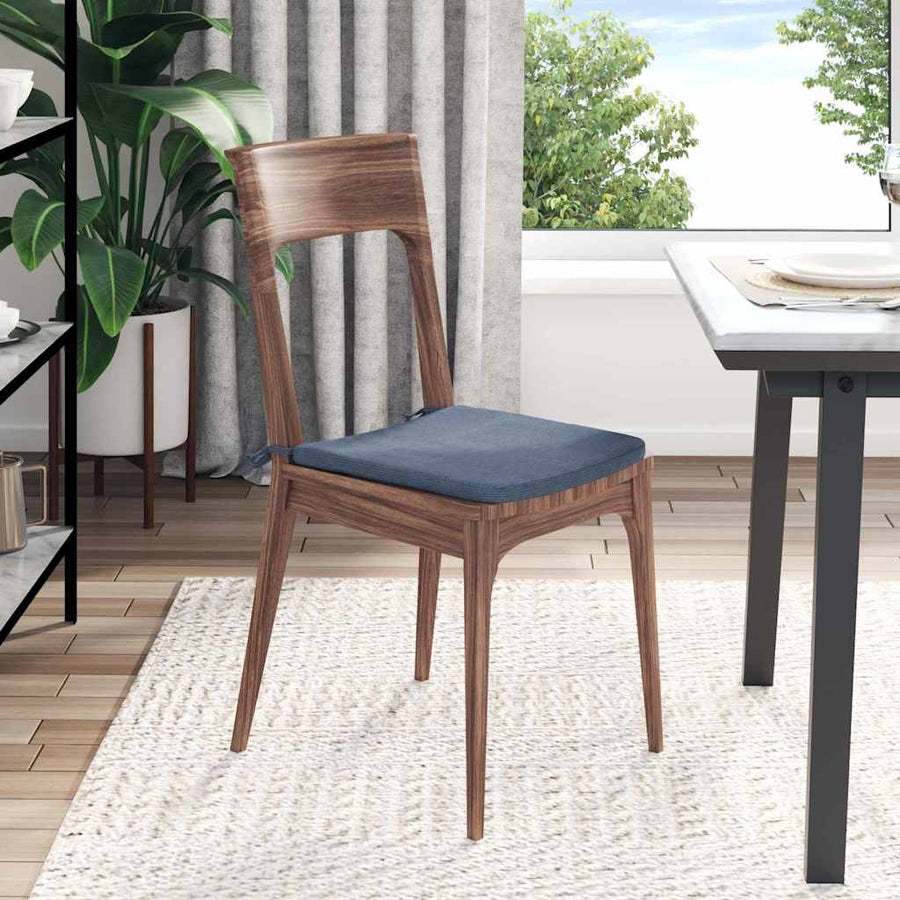 Zitkussens 4 stuks Blauw 40 x 40 x 3 cm Cordstof