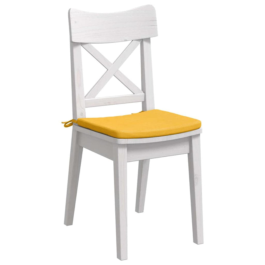 Zitkussens 4 pcs Lichtgeel 40 x 40 x 3 cm Katoen Stof