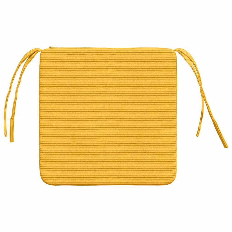 Zitkussens 4 pcs Lichtgeel 40 x 40 x 3 cm Katoen Stof
