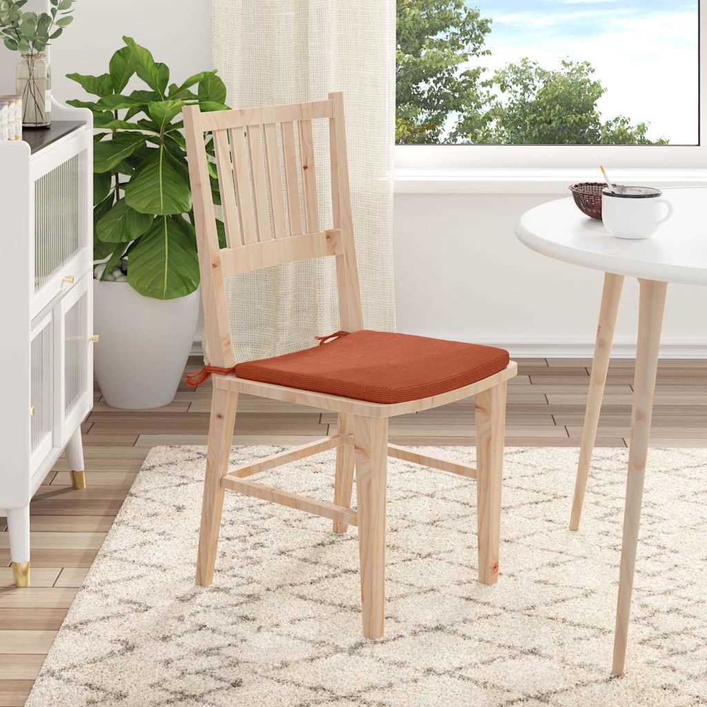 Zitkussens 4 pcs Rood-oranje 40 x 40 x 3 cm Katoen Stof