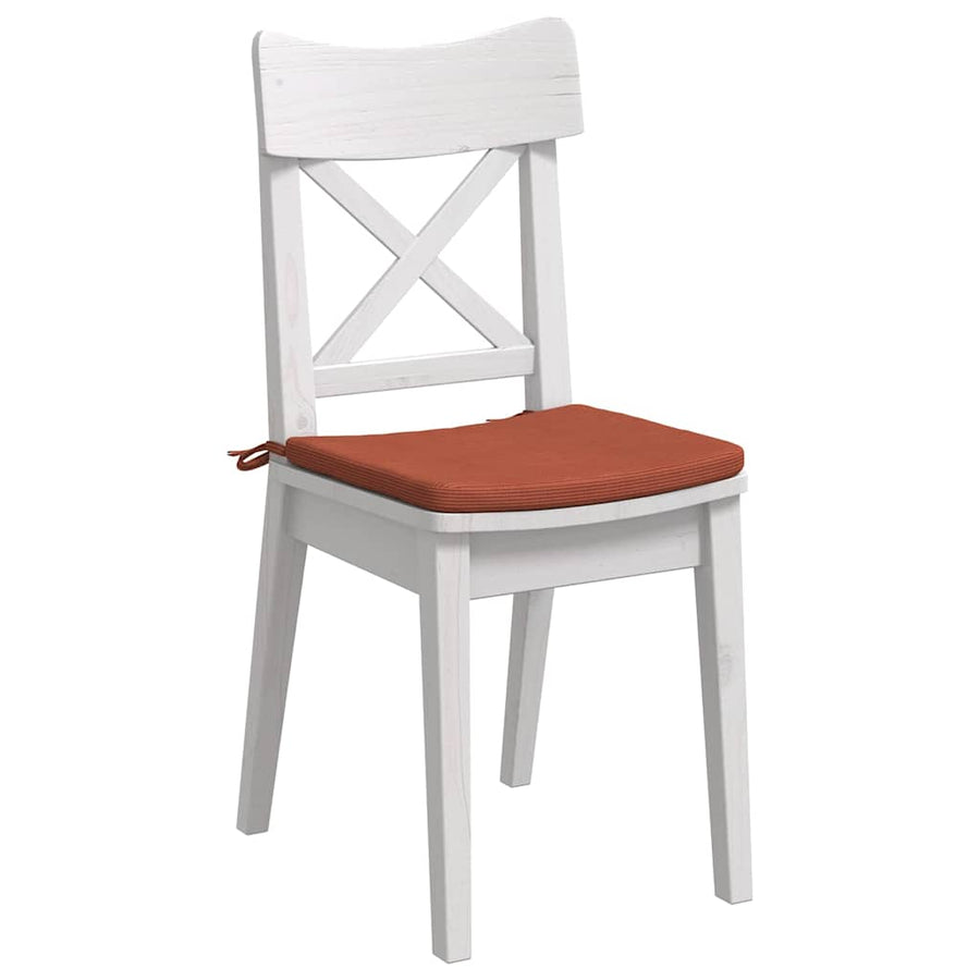 Zitkussens 4 pcs Rood-oranje 40 x 40 x 3 cm Katoen Stof