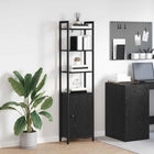 Bookcase Black Oak 40 x 24 x 161 cm Engineered Wood
