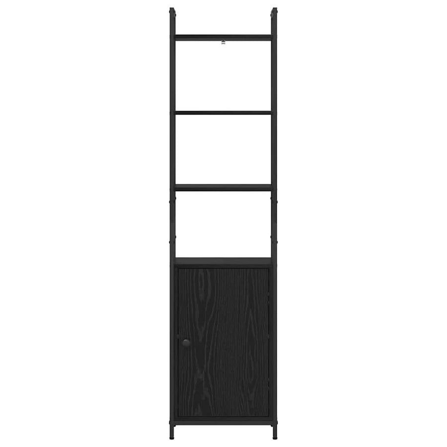 Boekenkast Zwart Eiken 40 x 24 x 161 cm Bewerkt hout
