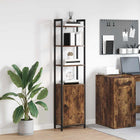 Smoked Oak Bookcase 40 x 24 x 161 cm Engineered wood