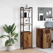 Boekenkast bewerkt hout 40x24x161 cm