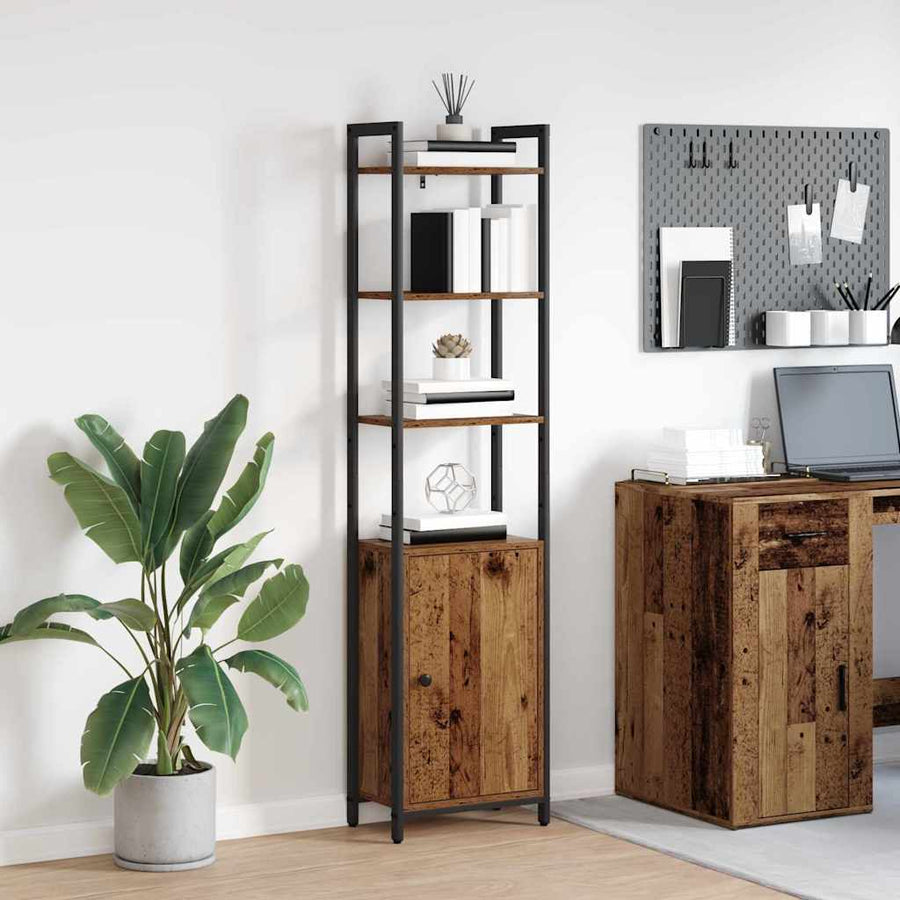 Boekenkast Oud Hout 40 x 24 x 161 cm Bewerkt hout