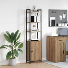 Boekenkast 40x24x161 cm bewerkt hout eiken