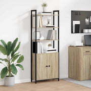 Boekenkast 60x24x161 cm bewerkt hout Sonoma eiken